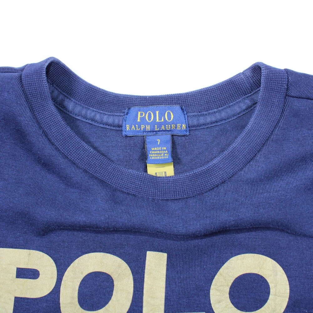 Polo Ralph Lauren Youth 7 Navy Blue Sweatshirt (with defect) - Picture 5 of 9